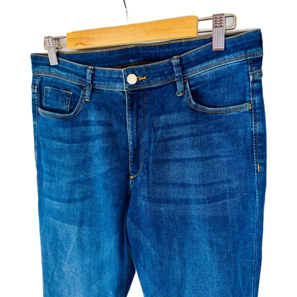 H&M Navy Flared Jeans - Size 10 - Picture 4 of 5